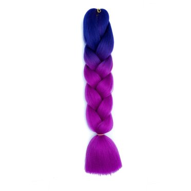 Zhuge Extensions de Cheveux Tressées pour Femmes, 3 Paquets, 100 G/paquet, 24 Po, Hautes Températures, Cheveux Synthétiques Tressés pour Torsades au Crochet, Tresse, Violet Foncé à Violet