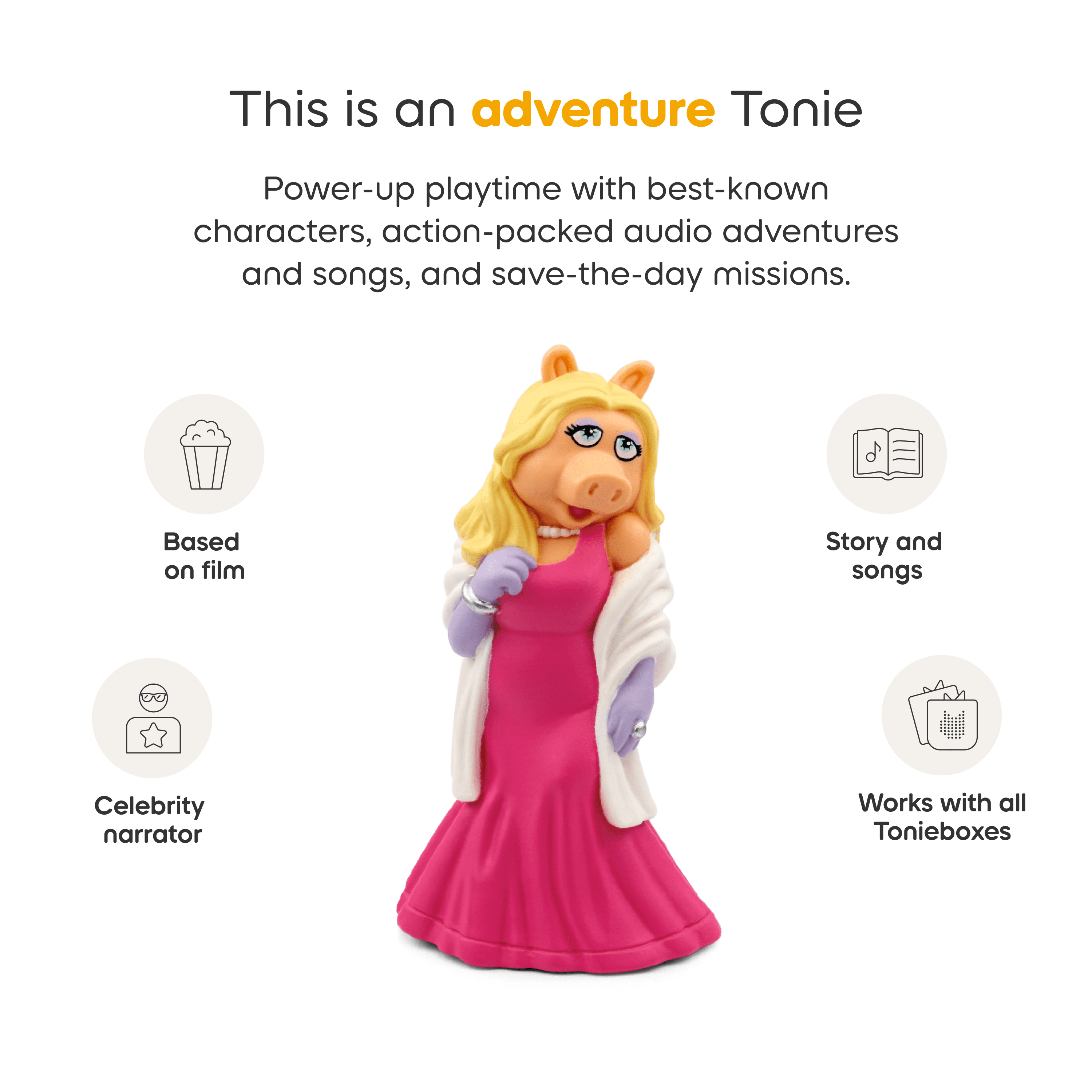 Tonies Figurine Audio - Disney the Muppets: Miss Piggy Tonie