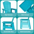 thumbnail image 4 of Gymax Set of 2 Kids Patio Adirondack Chair Armchair Weather Resistance Outdoor Chair Turquoise, 4 of 5