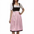thumbnail image 1 of GDREDA Oktoberfest Bavarois Tablier Mi-Long Classique Uni pour Femme avec Liens pour Robe de Fête pour Rassemblements Festifs, 1 of 8