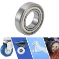 thumbnail image 2 of Unique Bargains Roulements à Billes Rainures Profondes 6005ZZ 25x47x12mm P5 Double Joint Métallique Roulements Lubrifiés 1 Pce Roue de Scooter Planche à Roulettes Universelle Ton Argent, 2 of 6