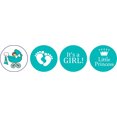 thumbnail image 2 of Darling Souvenir 190 Pcs DIY Candy&nbsp;Chocolate Labels Its A Girl Theme Stickers-Turquoise Blue, 2 of 2