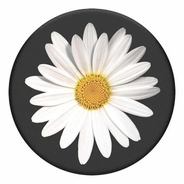 PopSockets PopGrip White Daisy Phone Grip & Stand | Swappable Top, Hands-Free Mount Compatible
