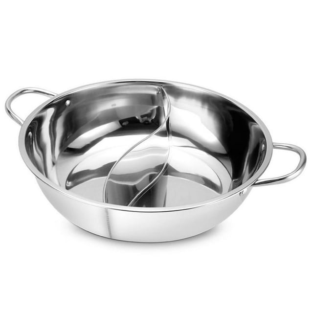 Fondue Chinoise avec Séparateur en Acier Inoxydable Mandarin Duck, Marmite Électrique à Double Face, Fondue Chinoise Divisée, Base de Soupe à 2 Compartiments
