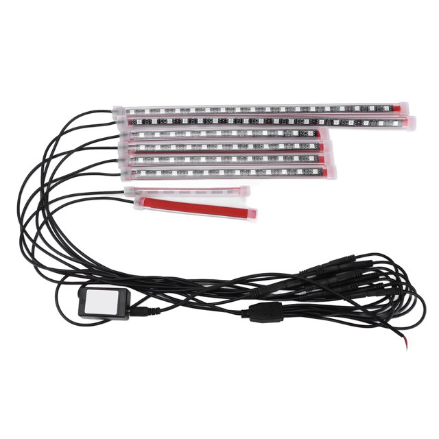 Motorcycle RGB Light, APP Remote High Brightness Motorbike LED Strip Kits 12V 16 Million Color For UTV For ATV