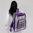 thumbnail image 3 of RKSTN school backpack Heavy Duty Clear Backpack With Large Laptop Compartment, Plastic Bookbags For School, Stadium,Security, Sporting, 3 of 3