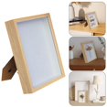 thumbnail image 2 of BINGLI Shadow Box Display Case Picture Frame with Glass Front,Dried Flower Photo Frame,Table Top Display or Wall mounting,Flower Display Stand and Baby Birth Memorial Wedding Photos, 2 of 9