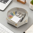 thumbnail image 1 of Plateau de Rangement en Similicuir Pliable Boîte Organisatrice Polyvalente pour Bureau Coiffeuse Entrée Comptoir, 1 of 6