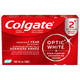thumbnail image 1 of Colgate Optic White Stain Fighter Clean Mint Paste Teeth Whitening Toothpaste, Value pack 2x 90 ml, 1 of 9