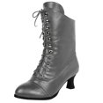 thumbnail image 1 of Kcodviy Bottes Hautes Vintage Imprimées Femmes Mi Chaussures Femmes Bottes Talons Femmes Mi Femmes à Empiècements Bottes Femmes, 1 of 6