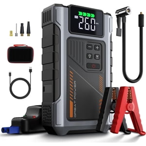 Car Jump Starter with Air Compressor,4000A Peak Jumper Box for Car Battery Portable Booster Jump Pack,12V Jumpstart Combo 150PSI Tire Inflator Air Pump(up to 8.0L Gas/6.5L Diesel)