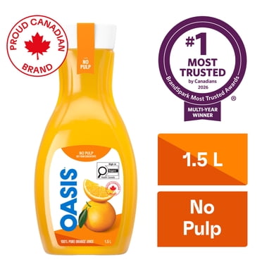 Oasis Jus d'Orange Sans Pulpe, Non Fait de Concentré 1,5 L