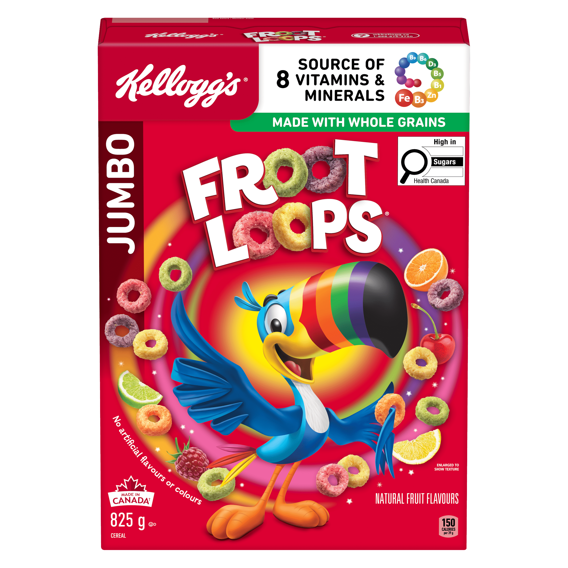 Céréales Kellogg's Froot Loops, format géant, 825 g