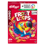 Kellogg's Froot Loops Cereal, Jumbo Size, 825g