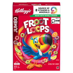 Kellogg's Froot Loops Céréales, calibre Jumbo, 825g