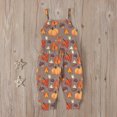 thumbnail image 4 of EGNMCR Girls' Jumpsuits & Rompers Toddler Baby Girl Jumpsuits Printing Strap Romper Pants With Pockets Kid Rompers, 4 of 9