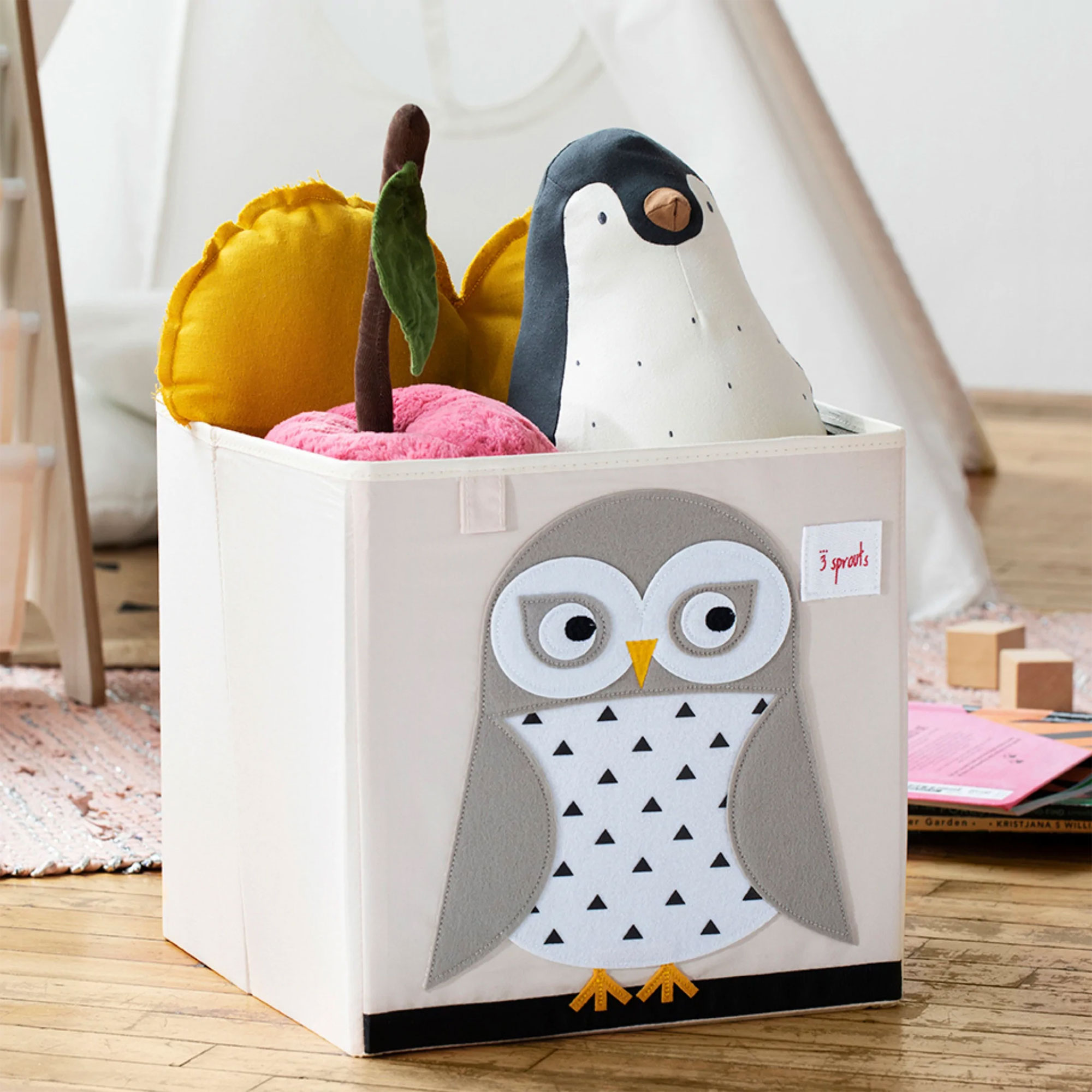 3 Sprouts Owl Baby Toy Storage Box
