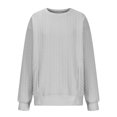 thumbnail image 4 of MeetoTime Women's Crewneck Sweatshirts Fall Long Sleeve Oversized Pullover Sweatshirts with Pockets, 4 of 5