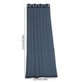 thumbnail image 3 of Aufmer 2 Pcs Waterproof Outdoor Window Screen Curtain, Transparent Polyester Shade for Terrace/Pavilion, 83.85x51.96in with Metal Hanging System, 3 of 6