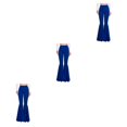thumbnail image 1 of Guardoinrt Versatile Women Bell Bottom Pants With Stretchy Fit Multiple Sizes Available High Waist Bell Bottom navy blue L 3Set, 1 of 6