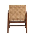 thumbnail image 4 of Pemberly Row Light Honey Rattan and Acacia Wood Arm Chair with Cushion, 4 of 10