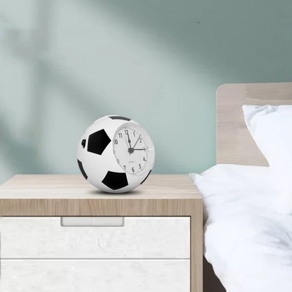 Silent Football Alarm Clock for Kids – Cartoon Soccer Ball Table Clock – Non-Ticking Mute Bedside & Desktop Alarm – Fun Home Decoration for Bedrooms, Student or Children's Room