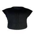 thumbnail image 4 of Women Solid Color Sweater Vests Crew Neck Cap Sleeve Loose Pullovers, 4 of 7