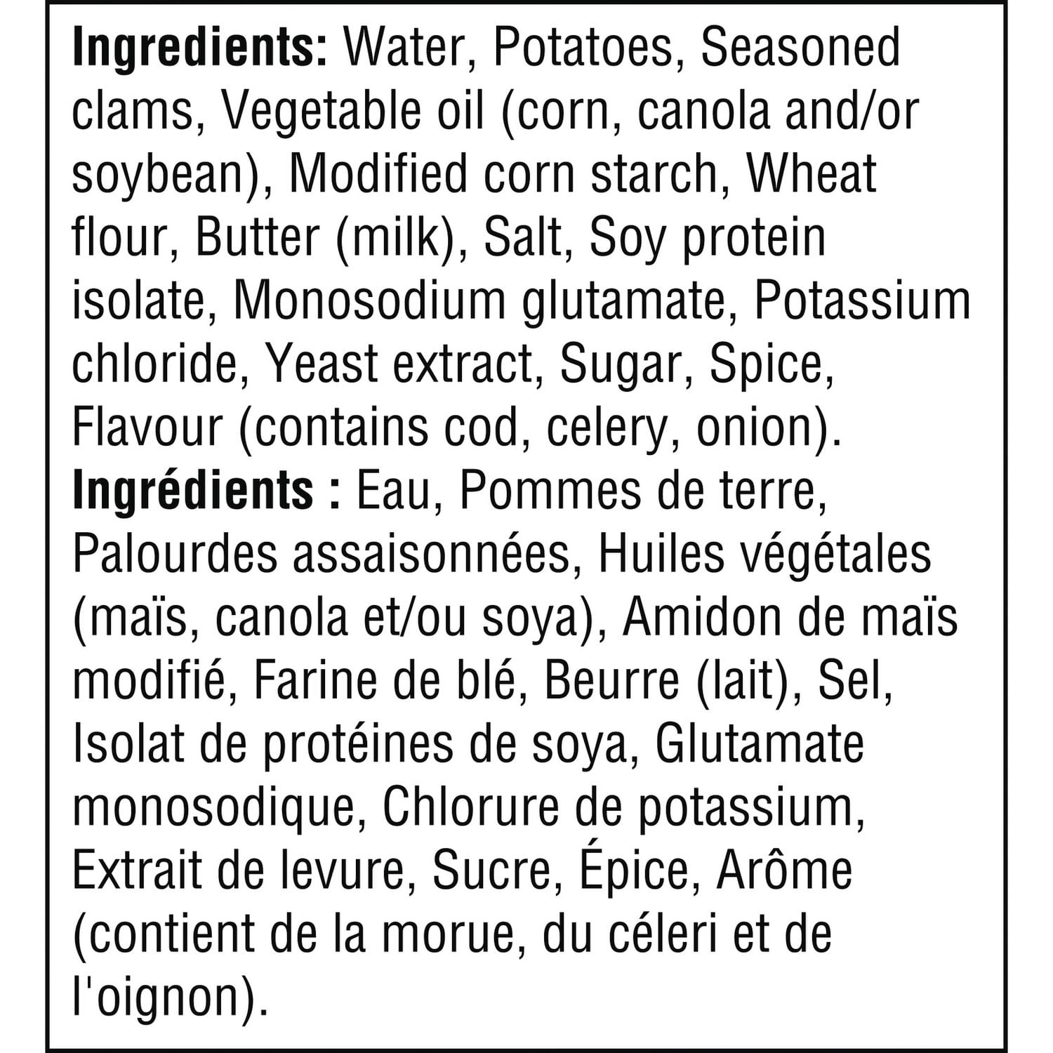 Campbell's® Chunky® Chaudrée de Palourdes du Maine Soupe Prête à Servir, Stable à Température Ambiante
