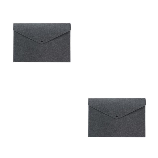Baohd File Document Bag Artists Crafters And Sewers Stay Organized Durable Felt dark grey 2Set