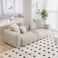thumbnail image 2 of The Magic Home Canapé d'Angle Convertible Modulable 2 Places en Velours Côtelé Beige,, 2 of 10