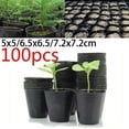 thumbnail image 3 of 100 Pcs Garden Plastic Plants Nursery Pot Pots Seedlings Flower Plant Container, 3 of 5