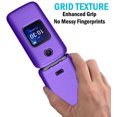 thumbnail image 2 of Étui pour Téléphone Alcatel Go Flip 4 / TCL Flip Pro, Étui Protecteur Rigide Mince Nakedcellphone avec Texture à Grille - Violet, 2 of 7
