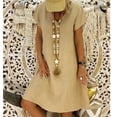 thumbnail image 2 of Kcodviy Femmes Style d'Été Feminino Robe d'Été Femmes Vestido T-Shirt Décontracté Grande Taille Femme Habillée Taille Robe pour Dames, 2 of 9