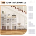 thumbnail image 2 of Costway Portable Shoe Rack Organizer 12-Cube 48 Pair Shoe Shelf Storage Cabinet with Hook White, 2 of 10