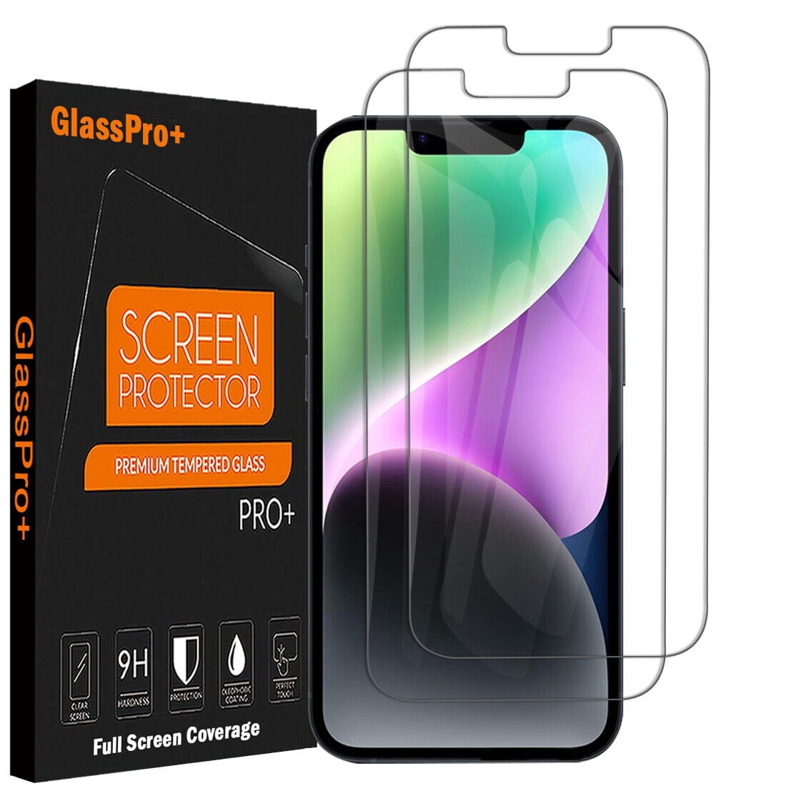  iPhone 12 Screen Protector Tempered Glass Shatterproof Full Coverage Tempered Glass Shield with Enhanced Edge