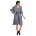 thumbnail image 4 of Moomaya Caftan Court pour Femmes, Robe de Nuit de Couverture, Robe Caftan, Manches Kimono, Tenue de Plage, 4 of 6