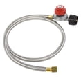 thumbnail image 2 of 48 Inch 20 PSI High Pressure 0-20 PSI Propane Regulator Hose, Fits Smoker, RV Propane Tank, Outdoor Heaters, 2 of 5