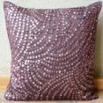 thumbnail image 4 of Taie d'Oreiller à Fermeture Éclair, Housse d'Oreiller Violette, Housse d'Oreiller en Nacre, Housse de Coussin 14x14 Pouces (35x35 cm), Housse d'Oreiller Carrée en Soie pour Canapé, Taie d'Oreiller Moderne Géométrique - Vignes Rampantes, 4 of 4