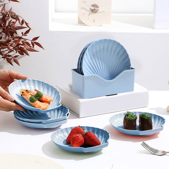 Tyidzon Creatives Shells Smalls Plates Desktop Spit Bones Garbage Crumbss Tray Plates Home Loading Snacks Nut Plates Tableware Set Food Tray