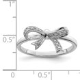 thumbnail image 2 of Bague Nœud en Diamant Plaqué Rhodium en Argent Sterling 925, 2 of 2