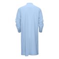 thumbnail image 3 of Wdgfv Kaftan pour Homme Robe Boutonnée à Manches Longues en Coton et Lin Thobe Décontracté Robe Musulmane Henley Chemise, 3 of 7