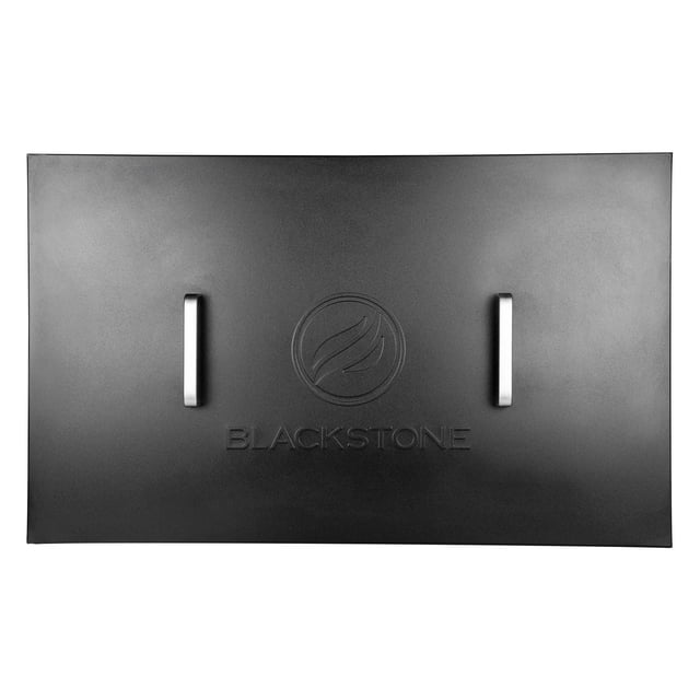 Blackstone Housse Rigide pour Plaque de Cuisson de 36 Pouces en Noir Mat avec Deux Poignées Argentées et logo de Flamme Blackstone Embossé, Conçue pour Protéger les Hauts de Plaque contre les Intempéries et compatible avec les Hauts de Plaque de Cuisson avant Ou Arrière et la table d'Entour de 36 Pouces.