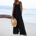 thumbnail image 1 of TIMIFIS Combinaison d'Été pour Femme Décontractée Ample Longue Salopette Pantalon Jambe Grand Combinaison Ample Polyester avec Poche Combishorts sur, 1 of 6