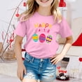 thumbnail image 2 of PMVFHDE T-Shirt d'Été pour Filles à Imprimé Graphique Mignon, Col Rond, Manches Courtes – Haut Décontracté Respirant pour Enfants, Jeux Extérieurs, T-Shirt Décontracté d'Été Rose, 6-7 Ans, 2 of 4