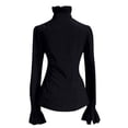 thumbnail image 3 of Womens Shirts Tops Long Sleeve With Punk Ruffles Fall Clothes for Women Tees Blouses Black Size XL, 3 of 3