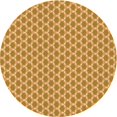 thumbnail image 1 of Ahgly Company Tapis d'Intérieur Rond Lavable en Machine Orange Transitionnel, 8 Pieds Rond, 1 of 7
