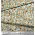 thumbnail image 3 of Soimoi Cotton Poplin Fabric Text & Tiger Face Cartoon Print Fabric by The Yard 56 Inch Wide, 3 of 3