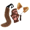 thumbnail image 4 of yingyy Cat Ear and Tail Set Cute for Stage Performance Prom Animals Themed Parties black brown, 4 of 5