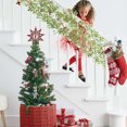 thumbnail image 4 of Suncoda 1Pcs Simulation Rattan Christmas Tree Pendant Rattan Simulation Baby's Breath Rattan Ring Green Decoration Christmas Rattan Pvc Christmas Decorations, 4 of 6