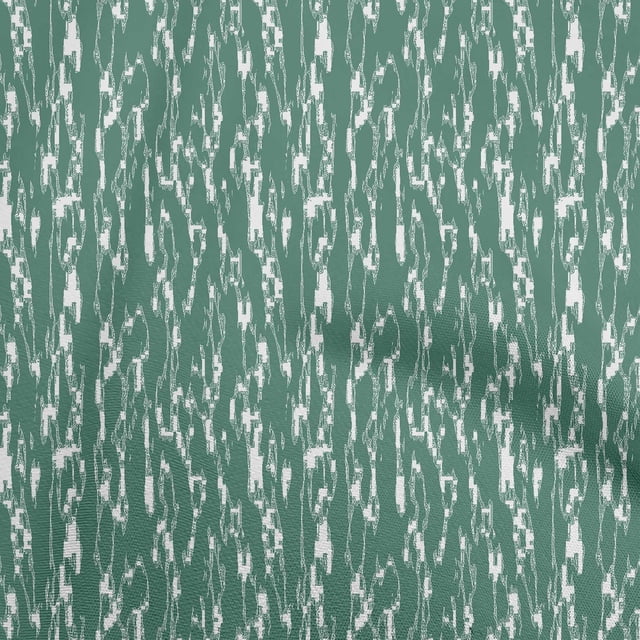 oneOone Rayon Dark Teal Green Fabric Abstract Sewing Craft Projects Fabric Prints By Yard 56 Inch Wide